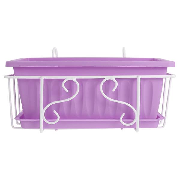 1 Set Blomkrukehylla Balkongplantering Blomkruka Växtdisplayställ För Hem Lila 35x19cm Purple 35x19cm