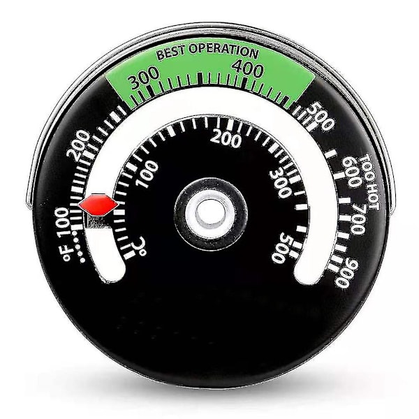 Pejsetermometer Magnetisk Ovntermometer Brændeovnsrør Termometer Måler Til Skorstensrør Ovn Temperaturmåler #w0