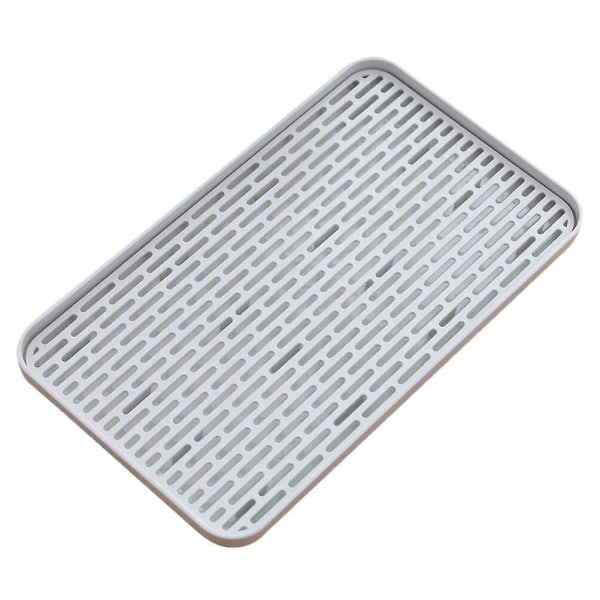 1 st Dubbla Lager Koppsavrinningsbricka Hem Plastavrinningsbricka (storlek Small)Vit 31X17.5CM White 31X17.5CM