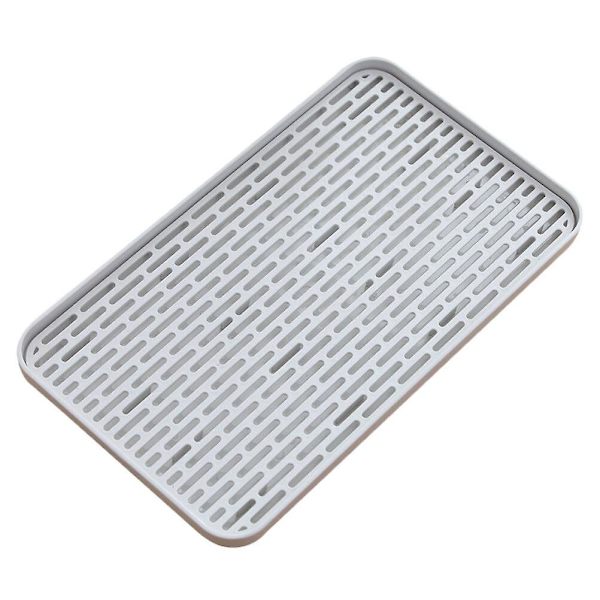 1 stk Dobbeltlags Koppedreneringsbrett Hjem Plastreneringsbrett (størrelse Small) Hvit 31X17.5CM White 31X17.5CM