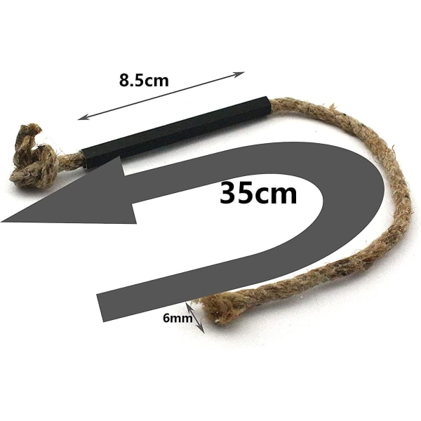 Jute Tinder Tube Eldstartsverktyg med Aluminiumhylsa, Vattentät Tinder Wick och Blåsbälg Hampa Tinder Tube för Utomhus Trekking Vandring Camping