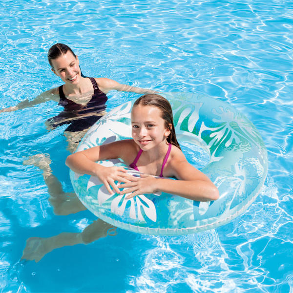 Oppustelige Pool-Flydere til Børn, Glitter Bade-Ringe til Piger og Drenge i Alderen 9-16 År, Pool-Rør Legetøj, Pool-Flydere Ring Legetøj Sommer Strand