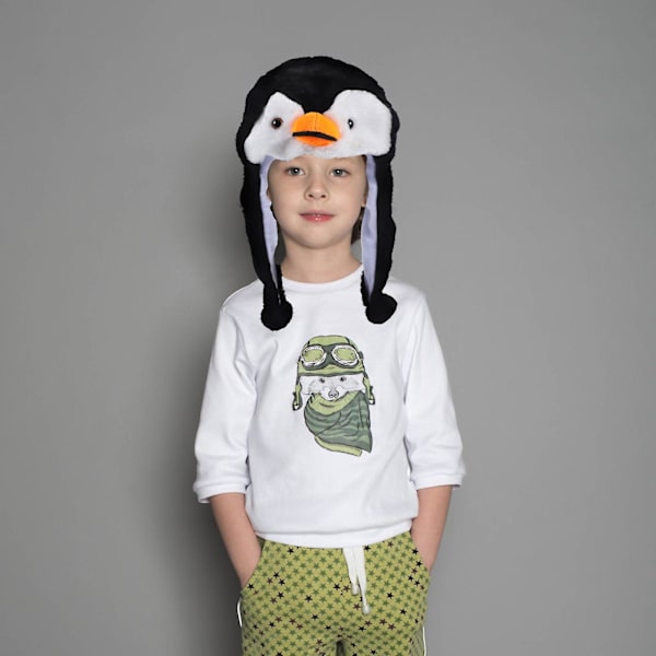 Barne Kostyme Pingvin Halsduk Hatt Morsomme Dyrehatter Super Varm Hatt Vinter Ski Hatt Beanie