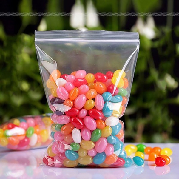 Gjenlukkbare Plastposer, Klart, Sterke, Tykke og Holdbare Gjenbrukbare Glidelåsposer, Ziplock-pose, Lock Lock, 10*15cm 12 Pakker 300 STK