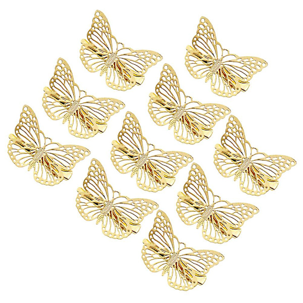 10 kpl Tyttöjen Hiuspinnit Hienoja Hiuspinnit Tyttöjen Hiusnapit Hiuspinnit Kiinnikkeet Oikea perhonen Right butterfly 5.4*3.65cm