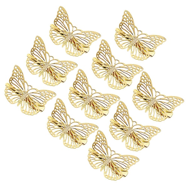 10 st flickor hårklämmor Delikat hårklämmor Flickor hårklämmor Hårklämmor Klämmor Rätt fjäril Right butterfly 5.4*3.65cm