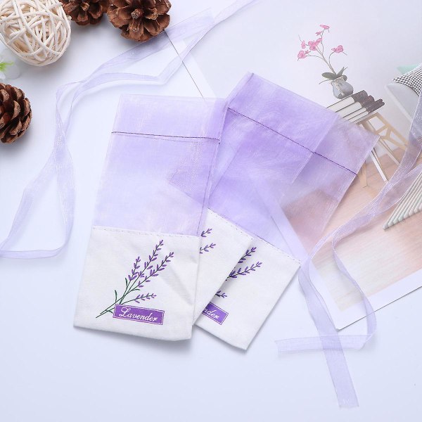 12pcs Floral Printing Lavender Bags Empty Fragrance Pouch Sachets Bag For Relaxing Sleeping (new Lig