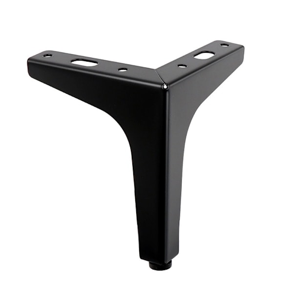 /Ryi/ 4-pak 15 cm sorte metalmøbelben - til skabe, sofa, sofabord, tv-bord og andre møbelben.42-