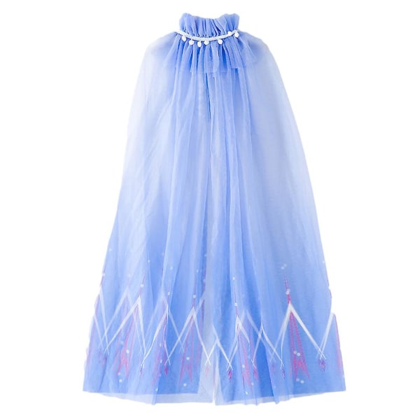 Sommarklänning Toddler Holiday Cape Fashion Cloak Barntillbehör Mesh Fairy Cloak Blå 130x45x0.3cm Blue 130x45x0.3cm