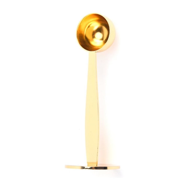 To-i-en rustfrit stål kaffeske, dobbeltfunktionel kaffeske, multifunktionel skeholder, kaffeværktøjer til måling Tyrant Gold Tyrant Gold