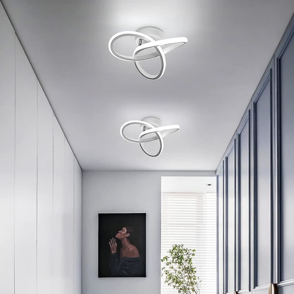 LED Taklampe, 12W Akryl Taklampe, Dimbar Taklampe 3000K/4000K/6000K For Soverom Kjøkken Diagnist Soverom 24cm