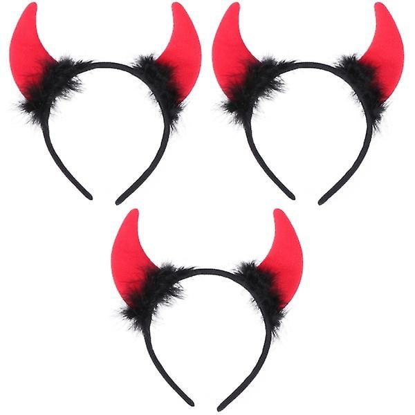 3-pack Barn Djuröron Huvudband Fest Cosplay Kostym Huvudbonad Hårprydnad (djävul) 3-pack 3pcs