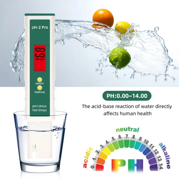PH Meter Digitaalinen PH Tester Pen 0,01 Erittäin tarkka vedenlaadun testeri, 0-14 PH-mittausalue vesiviljelyyn, kotitalous D