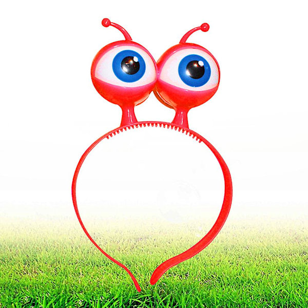 4 stk Halloween Hodebånd Blinkende Øyeboll Fest Ball Hodeplagg Hårclips Med Store Øyne LED Hodebånd (Rød Blå Gul Rosa)