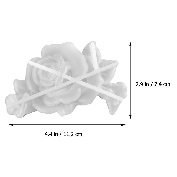 1 stk Rose Silikonform DIY Krystall Epoxy Form DIY Silikonform Ornamentform Hvit 11.2X7.4X2.2CM White 11.2X7.4X2.2CM