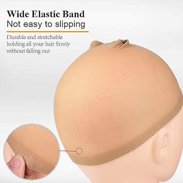 Peruknät, 8 st Nude Strumpa Peruknät, Peruknät Kan Hålla Peruk, Elastiskt Och Andningsbart