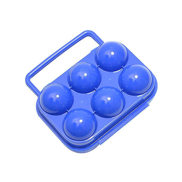 Holdere Picnic Holder Bærere Bakke Udendørs Holder Gitter Ikke Splintrende Æg Bærer Vandring Foldbar Camping Bærbar Æg Blå Opbevaring Til Beholder