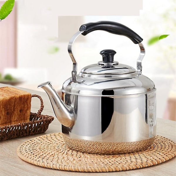 Visselvattenkokare i Rostfritt Stål, Tevattenkokare, Kaffe, Kök, Spis, Induktion Kompatibel, Hemkök
