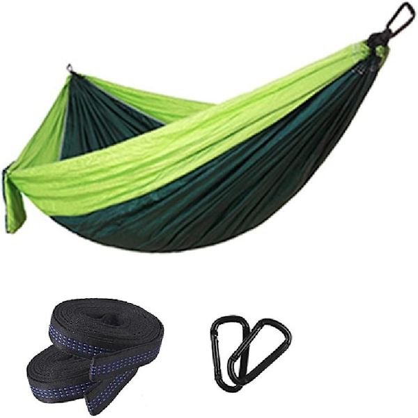 Lätt Bärbar Enkel Dubbel Hängmatta för Camping, Vandring, Resor, Ryggsäcksturer - Färgglad Nylon Fallskärmsduk Hängmatta Dubbel Hängmatta Utomhus D