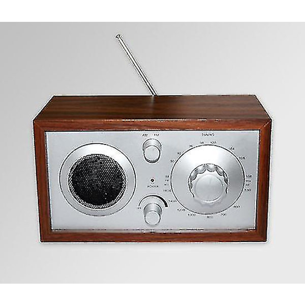 Allt-i-ett Musiksystem Med Digital FM-radio - Retro Trä Multifunktionell Radio - Valnöt
