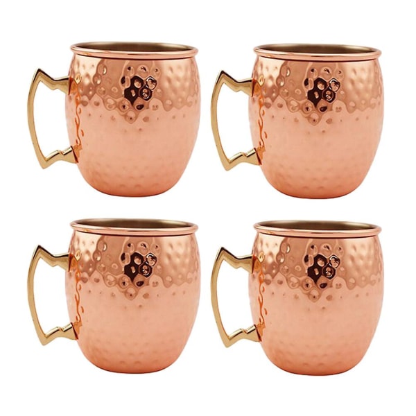 4 stk Hammeret Drikkemugger Rustfritt Stål 530ml Cocktailglass For Hjem Kjøkken Klubb Pub Restaurant4stk 4pcs
