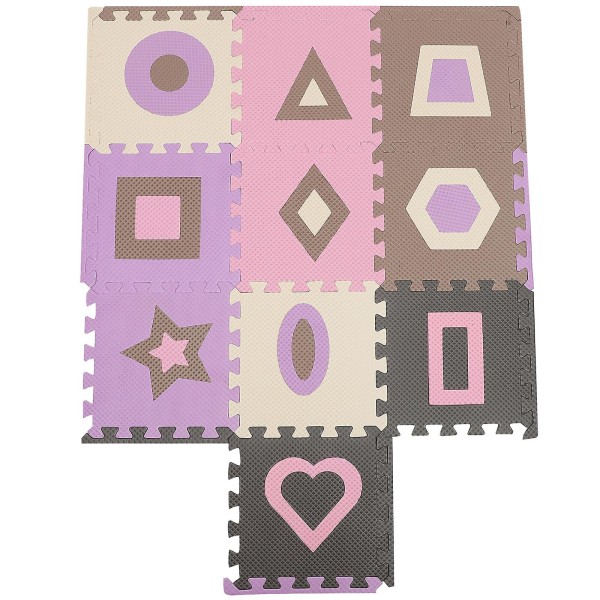 10 st Baby Interlocking Lekmatta Interlocking Eva Golvplattor För Småbarn Blandade Färger 30X30CM Assorted Color 30X30CM