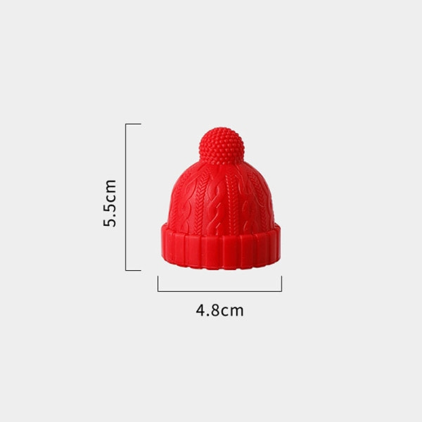 3 kpl Silikoninen Pullotulppa Beanie-hattu Koristeellinen Pullotulppa Korkkiruuvi Viinille Juomille