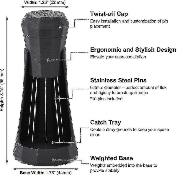 Espresso Stirrer Wdt Tool And Self-aligning Stand