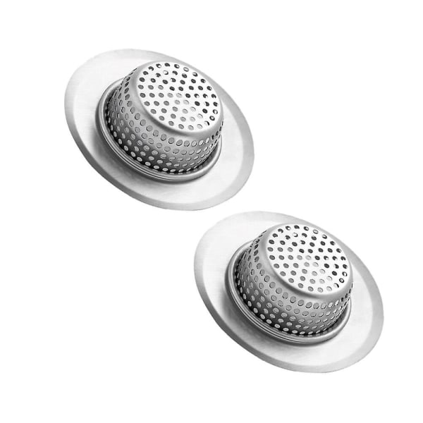 Rustfritt Stål Sil Sink Sil Kurv Sink Sil Bad Filter Sink Sil 2stk 11,4x3cm 2pcs 11.4x3cm