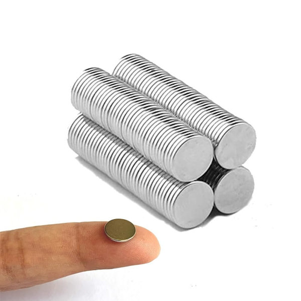 100 stk. 10x1mm Tynde Neodymmagneter Magnetdisk Magnetisk Rund Magnet, Køleskab, Kontor, Hvidtavlemagneter til Håndværk