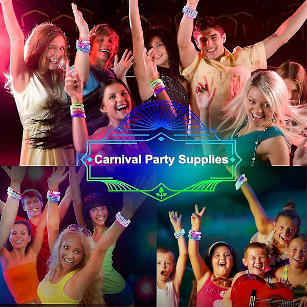 LED-armband, Lysande Glow Stick Armband Blinkande Sportarmband, Glow In The Dark Halloween Party Karneval Tillbehör Favoriter 12st 12pcs
