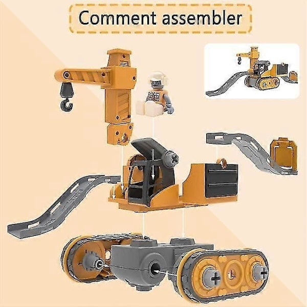 RY*Montera Ajoneuvo Kuorma-auto DIY Rakennussarja Lapsille, 4 in 1 Tekniikka-auto Sähköporalla, Pedagoginen Lahja,