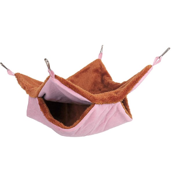 Plush Hängmatta för ekorrar Hängmatta för husdjur Hängmatta för hamster Sovplats för små djur Hängmatta Pink S