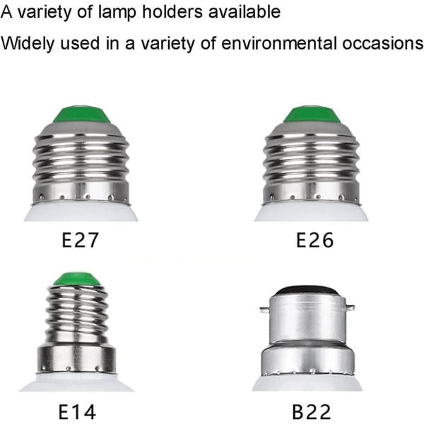 Led majsljus för hushållsenergisparande glödlampor (2 delar) 85-265v, internationell universal spänning, E27, E14, B22 Base 360 ​​Large Area Lighting