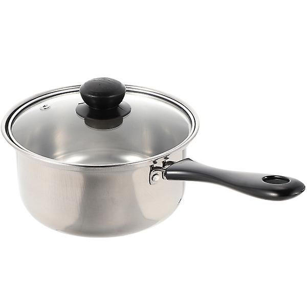 Stainless Steel Milk Pot Cooking Soup Pot Single Handle Saucepan Pot With Cover31X18CM