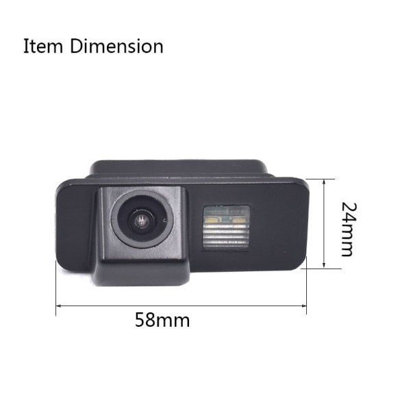 Koskee rekisterikilven valoa HD CCD -auton peruutuskameran värillistä taustakuvaa vedenpitävä yönäkö, korkearesoluutioinen HD