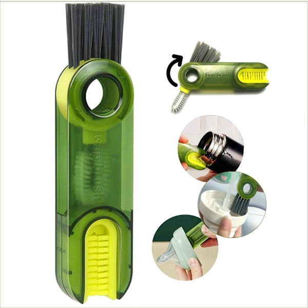 Cap Cleaning Brush Set Multifunksjonell Flaskebørste Rengjøringsmiddel Mikro Flaskekopp Cap Brush Sugerør Rengjøringsverktøy