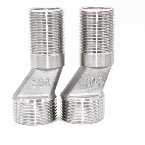 S-kobling 1/2 tomme hann til 3/4 tomme hann gjenge offset adapter monteringsutstyr for baderomsvegg klofot badekar armatur eksponert dusjsystem (2 stk,