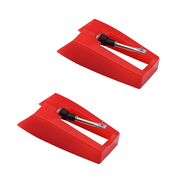 2 stk platespiller nål, diamant stift erstatning for platespiller, LP, fonograf rubin platespiller nål platespiller