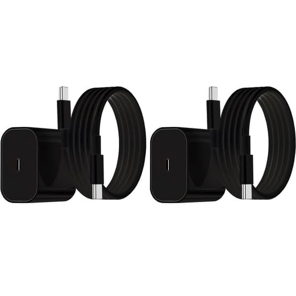 2-pakning - Lader for Samsung 25W - Adapter+Kabel USB-C Hurtiglader_ryy