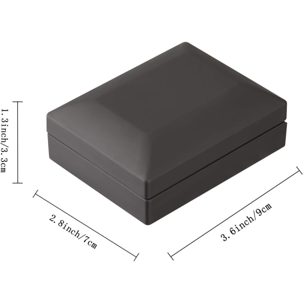 LED Lys Henger Halskjede Gaveeske, Fløyel Smykke Oppbevaring Display Case for Frieri Forlovelse Bryllup Jubileum Dag (Svart)