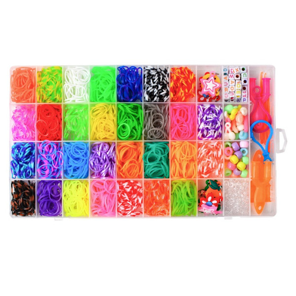 Armbandssats, Gummibandsarmbandssats för Barn, Påfyllningssats för Flickor & Pojkar, Vänbandstillverkningssats Smyckestillverkning