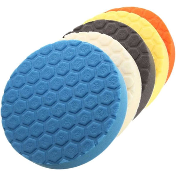 5x Bilpoleringsvampar för Poleringsmaskin 180mm