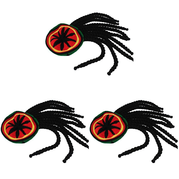 3 st. Unisex Modeaccessoarer Stickad Beanie Jamaican Hårhatt Perukhatt Flerfärgad Hatt med Flätor 3 pcs M