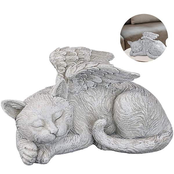 Design Toscano Kattenängel Gravvård Figur Mått: 14 X 10 X 12,5 Cm