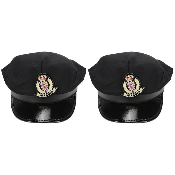 3 stk. Ottekantede Sømandshuer Admiral Hat Hav Sølv Hvede Kaptajner Skipper Hat 2 stk. 24x19,5x9cm 2pcs 24x19.5x9cm