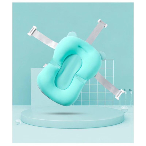 Nyfödd Babybad Artifact Kan Sitta och Ligga Baby Nätväska Badkar Säng Universal Säng Halksäker Badmatta Hängande Svamp Grön