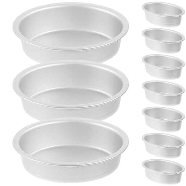 10 st Ovalformad Ostform Oval Kakform Brödform Ostkaka Bakform Rostfritt Stål FormSil Silver 8.6X5CM