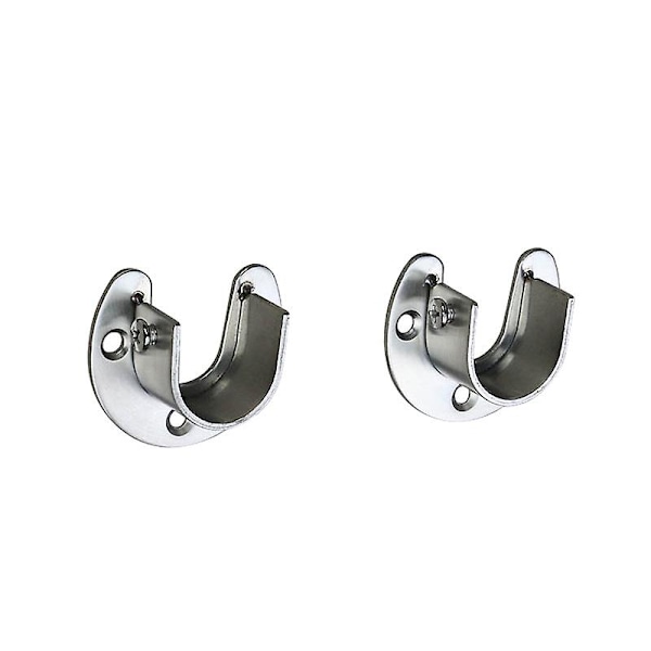 2 kpl Ruostumattomasta Teräksestä Valmistettuja Vaatetelineen Tukipisteitä Kaapin Tankoille, Liitäntäholkit (32 mm)