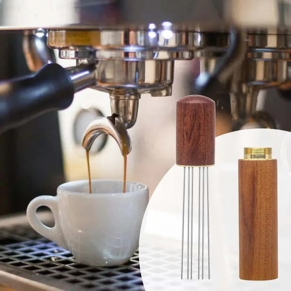 Espresso kafferører, Profesjonelt espressorøredistribusjonsverktøy Kaffepulver håndsablingsfordeler, rustfritt stål N